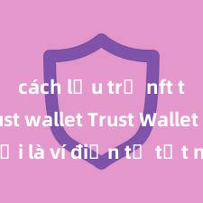 cách lưu trữ nft trên trust wallet Trust Wallet có phải là ví điện tử tốt nhất tại Việt Nam không?